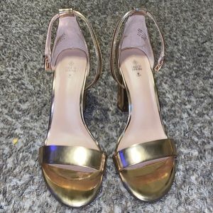 Rose gold high heels